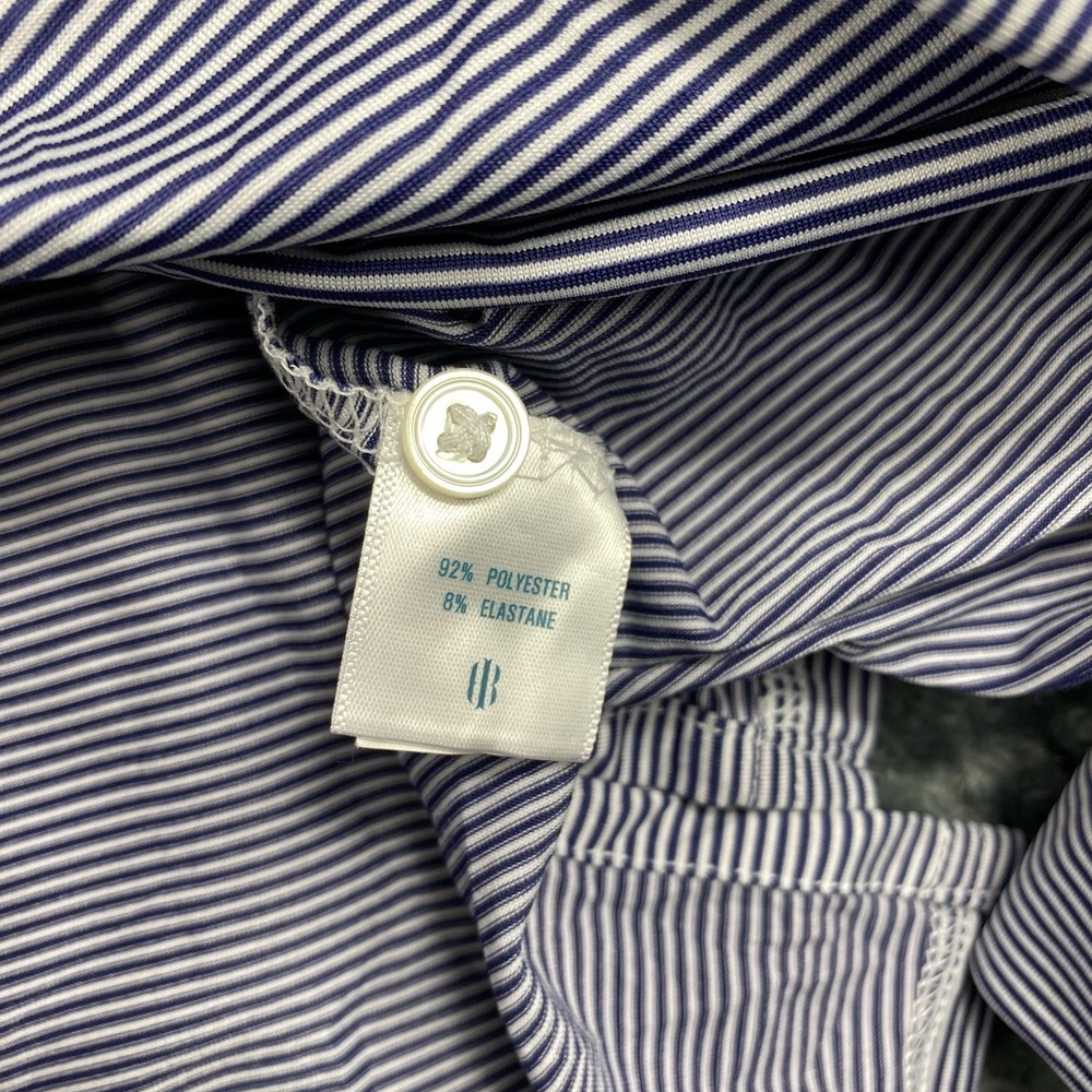 Holderness & Bourne Mens Performance Large Golf Polo Long Sleeve Shirt Striped - Picture 9 of 10
